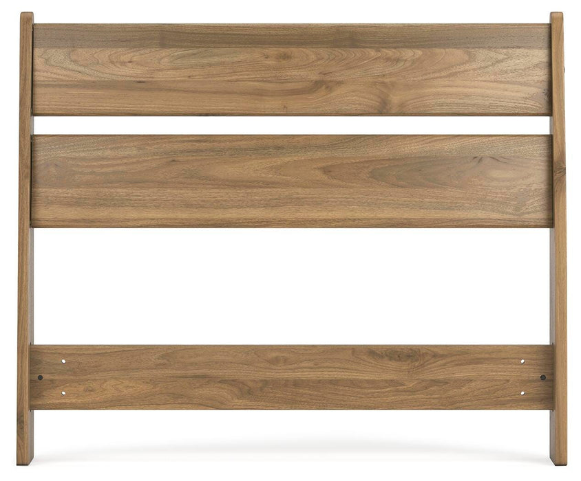 Ashley Furniture Deanlow Bed with a sleek headboard and modern design, shown in a stylish bedroom setting.