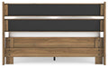 Ashley Furniture Deanlow Bed with a sturdy wooden frame and elegant design, shown from the back in this detailed image.