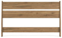 Ashley Furniture Deanlow Bed with a wooden headboard and modern design, shown from a front head-on view.