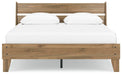 Ashley Furniture Deanlow Bed with a sleek headboard and modern design, shown from a head-on view.
