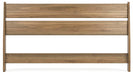 Ashley Furniture Deanlow Bed with a sleek headboard and modern design, shown from a front view in a bedroom setting.