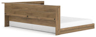 Ashley Furniture Deanlow Bed in a stylish wooden frame, shown from an angled view highlighting its modern design.