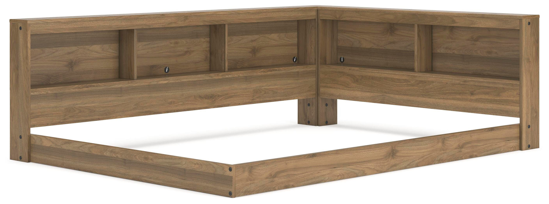 Ashley Furniture Deanlow Bed with a modern design, shown from an angled view highlighting the sturdy frame and stylish headboard.