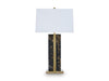 Ashley Furniture Neonish table lamp with a sleek design, featuring a vibrant, colorful lampshade perfect for modern decor.