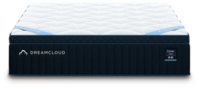 DreamCloud Hybrid Premier 4.0 mattress with plush top and supportive layers, showcasing its luxurious surface and edge-to-edge comfort.