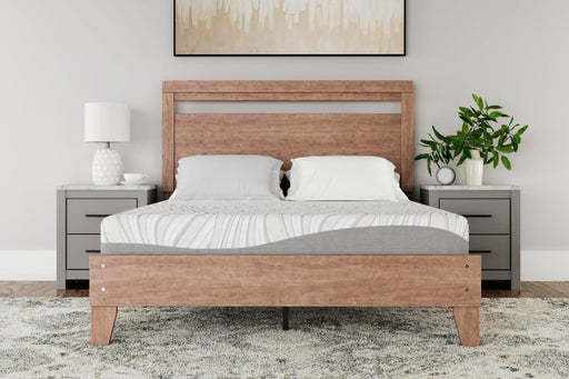 8-inch Ashley Furniture memory foam RV mattress with plush surface and supportive design, ideal for comfortable travel sleeping.