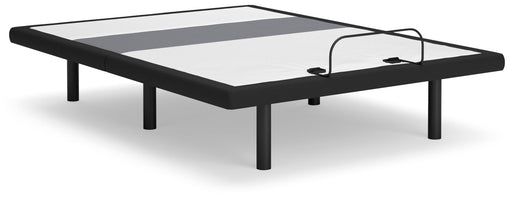 Adjustable base by Ashley Furniture with lumbar support and built-in audio, featuring a full head and base for customizable comfort.