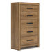 Ashley Furniture Broachmyn chest of drawers, wooden storage chest with multiple drawers and a rustic finish.