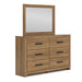 Ashley Furniture Broachmyn Dresser with dark wood finish and multiple drawers, showcasing its elegant bedroom storage design.