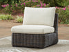Ashley Furniture Kimora outdoor sectional with cushioned seating and modern design, perfect for patio or garden outdoor space.