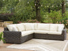 Ashley Furniture Kimora outdoor sectional with cushioned seats and modern design, ideal for patio or garden use.