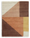 Ashley Furniture Gailmore Rug with intricate woven pattern in neutral tones, perfect for living room or bedroom decor.