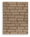 Ashley Furniture Orest Rug with intricate pattern and neutral tones, showcasing a plush, woven design suitable for living room decor.