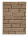 Ashley Furniture Orest Rug with intricate pattern and neutral colors, showcasing a plush, woven textile suitable for living rooms.