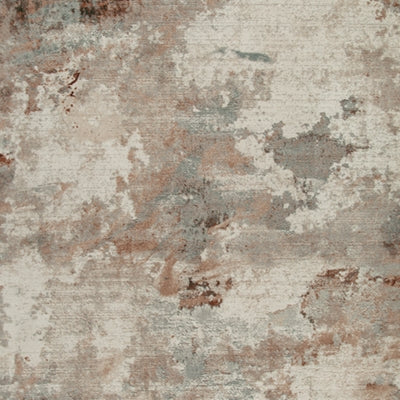 Swatch of Ashley Furniture Jadenburg Rug featuring a woven pattern in neutral tones, showcasing textured fabric and intricate design.