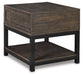 Ashley Furniture Johurst End Table with dark wood finish, showcasing a sleek, modern design and sturdy construction.
