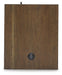 Ashley Moriville Chairside End Table with a wooden top and sleek design, perfect for living room or bedside use.