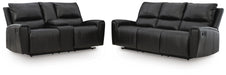 Ashley Furniture Glossmore reclining living room set with sofa and loveseat, featuring plush cushions and modern design.