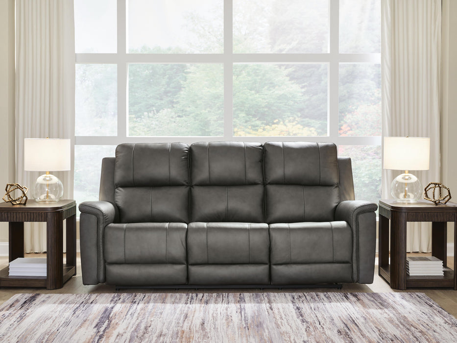 Ashley Furniture Bleckley reclining living room set with plush fabric and multiple seats, including a recliner and sofa.