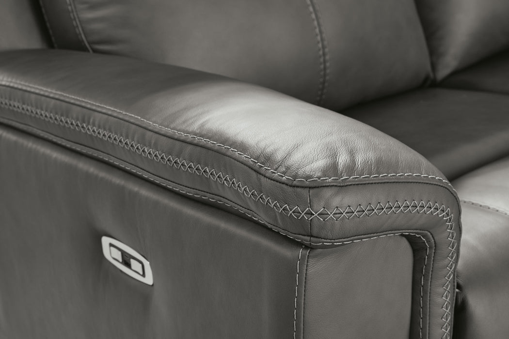 Ashley Furniture Bleckley reclining living room set featuring plush fabric upholstery and cushioned seats with detailed stitching.