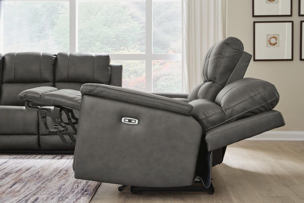 Ashley Furniture Bleckley reclining living room set with a sofa and loveseat, featuring plush cushioning and zero-gravity recliners.