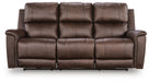 Ashley Furniture Bleckley Reclining Living Room Set with plush sofa and matching recliner, shown from a head-on angle.