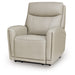 Ashley Furniture Pincara Power AutoGlide Recliner shown in a closed position with plush upholstery and padded armrests.