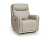 Ashley Furniture Pincara Power AutoGlide Recliner in dark upholstery, showing the closed reclined position from an angled view.