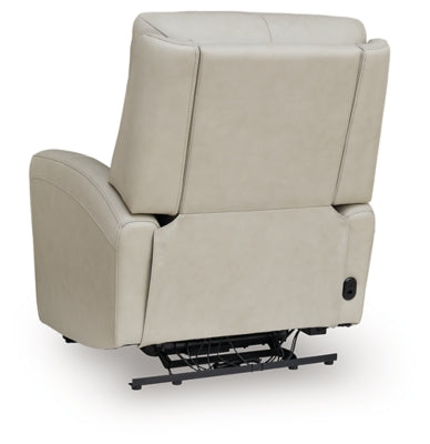 Ashley Furniture Pincara Power AutoGlide recliner with plush backrest and armrests, shown from the back in the image.