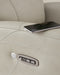 Ashley Furniture Pincara Power AutoGlide Recliner with heat, massage features, USB port, in a modern fabric design.