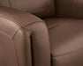 Ashley Furniture Pincara Power AutoGlide Recliner with jumbo stitch detailing, plush cushioning, and reclining mechanism.