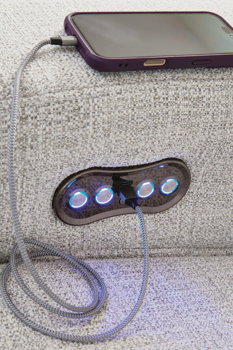 Modmax II Power Reclining Sectional with Chaise and Audio Consoles